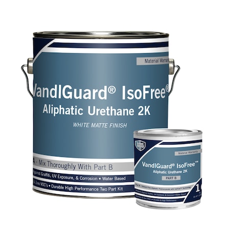 Rainguard Brands 1 Gal. Kit VandlGuard IsoFree Aliphatic 2K Matte, White VG-7043